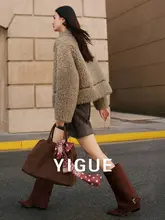 極上の柔らかさの短めジャケット【女性・小柄・フェイクシアリングデザイン】