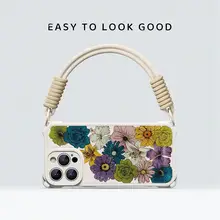 斜め掛け対応スマートフォンケース【iPhone用・小羊皮・ストラップ付き・高級感あるデザイン】