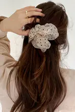 優雅なチュールドットヘアゴム【女性用・甘美な印象・複数カラー】
