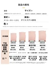 耐久性アルミフレームの小型キャリーケース【女性用・多機能・持ち運び便利】