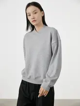 CLEANFLOW 春用 ゆったりニットハイネックトップス【淡灰色・コットン素材・フィット】
