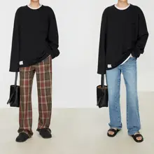 ユニセックス高密度織りニットフリーススウェットシャツ【トレンドデザイン・ゆったりシルエット】