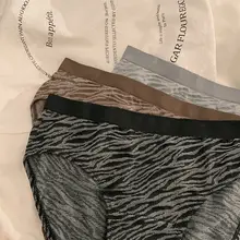 ヒョウ柄セクシーショーツ【ミドルウエスト・極上の柔らかさ・抗菌全棉・三角型】