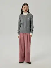 レトロなコーデュロイワイドパンツ【秋冬用・高腰・スリム効果・カジュアル】