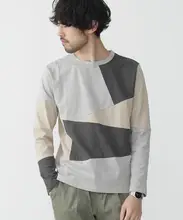 ユニセックス コットン ラウンドネック 長袖 Tシャツ【カジュアル・ゆったりフィット・秋用】