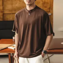 クールマックス抗菌クールTシャツ【男性用・ショートスリーブ・アウトドア・UVカット・立襟デザイン】