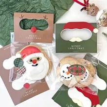 ヘッダーカード マット 手提げ対応 サンタ トナカイ イラスト クリスマス クッキー キャンディ 焼き菓子 パッケージ