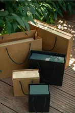 シンプルなデザインの牛皮紙ギフトボックス【誕生日プレゼントやクリスマス用】