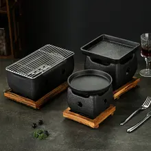 アルミ合金製 日式焼肉グリル【ロゴ刻印可能・鋳鉄焼肉プレート・炭焼き茶炉】