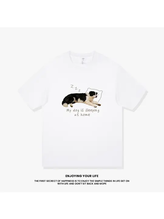 可愛いデザインの犬飼い用Tシャツ【コットン100%・短袖・フィット】