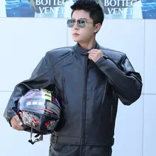 防風防水 メンズバイクジャケット【PUレザー・四季対応・耐摩耗・バイク用】