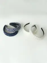 カチューシャ ヘアバンド ツイード ウール トップボリューム 小顔効果 フレンチ風 上品 ヘアアクセサリー「LBardeen」