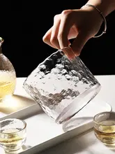 日式ハンマードグラス清酒ポット【梅酒用・果酒用・レトロデザイン・酒杯】（セットアップ対応）
