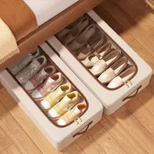 省スペース折りたたみ型シューズボックス【厚手・家庭用・収納に最適】