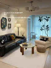 アンティーク風デザインのラグ【防水・ノー接着剤・手入れ簡単】