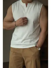 硬派デザインのノースリーブTシャツ【小Vネック・トレーニング用・暑夏用】