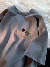 コットン製 半袖Tシャツ【ユニセックス・星柄プリント・夏用】