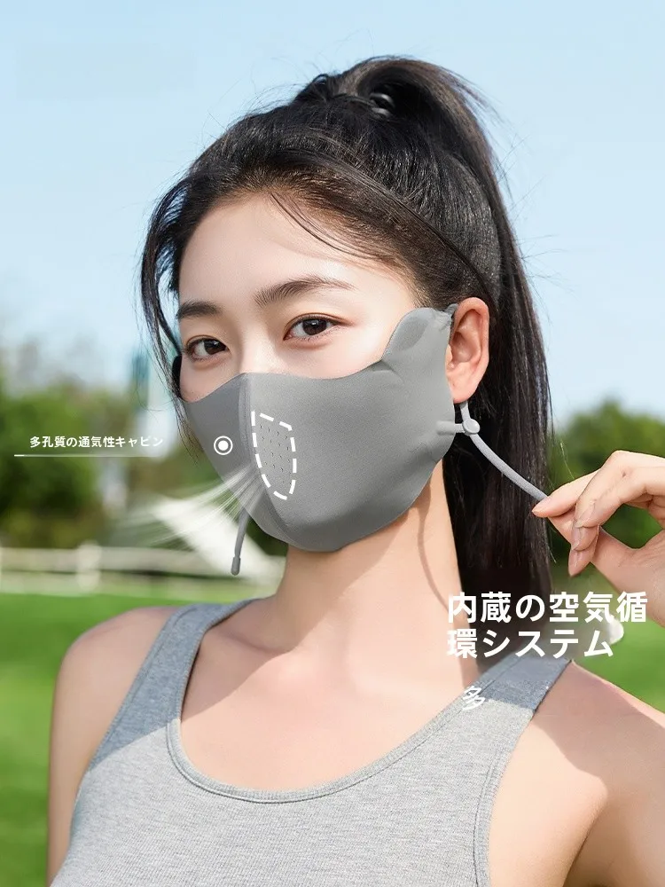 紫外線対策口元マスク：男女兼用・透湿・顔全体を保護する実用性の検証