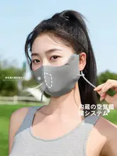紫外線対策口元マスク【男女兼用・透湿・顔全体を保護】