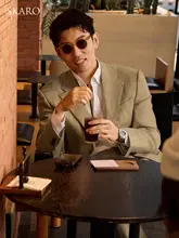 100%リネンのビジネススーツ【春夏用・カジュアル通勤・2ピースデザイン】（セットアップ対応）