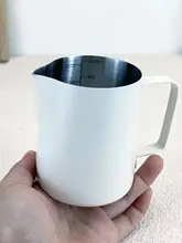 ステンレス製 カフェラテアートカップ【計量機能付き・泡立て用ノズル】