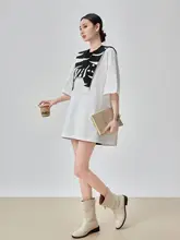 トップス レディース 半袖Tシャツ ホワイト ゼブラ柄ショール付き 取り外し可能 ルーズ 着痩せ ミディアム丈 夏