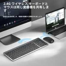 ワイヤレスキーボードとマウスのセット【静音タイプ・デスクトップ＆ノートパソコン対応】（セットアップ対応）