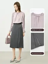 高級感あるシャツとスカートのコーディネート（セットアップ対応）