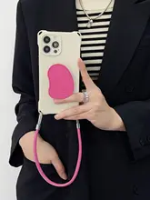 シンプルでスタイリッシュなストラップ付きスマホケース【衝撃吸収・スタンド機能付き・iPhone・Huawei・Xiaomi対応】