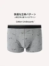 男性用 綿素材ボクサーパンツ【通気性・春秋用・薄手】