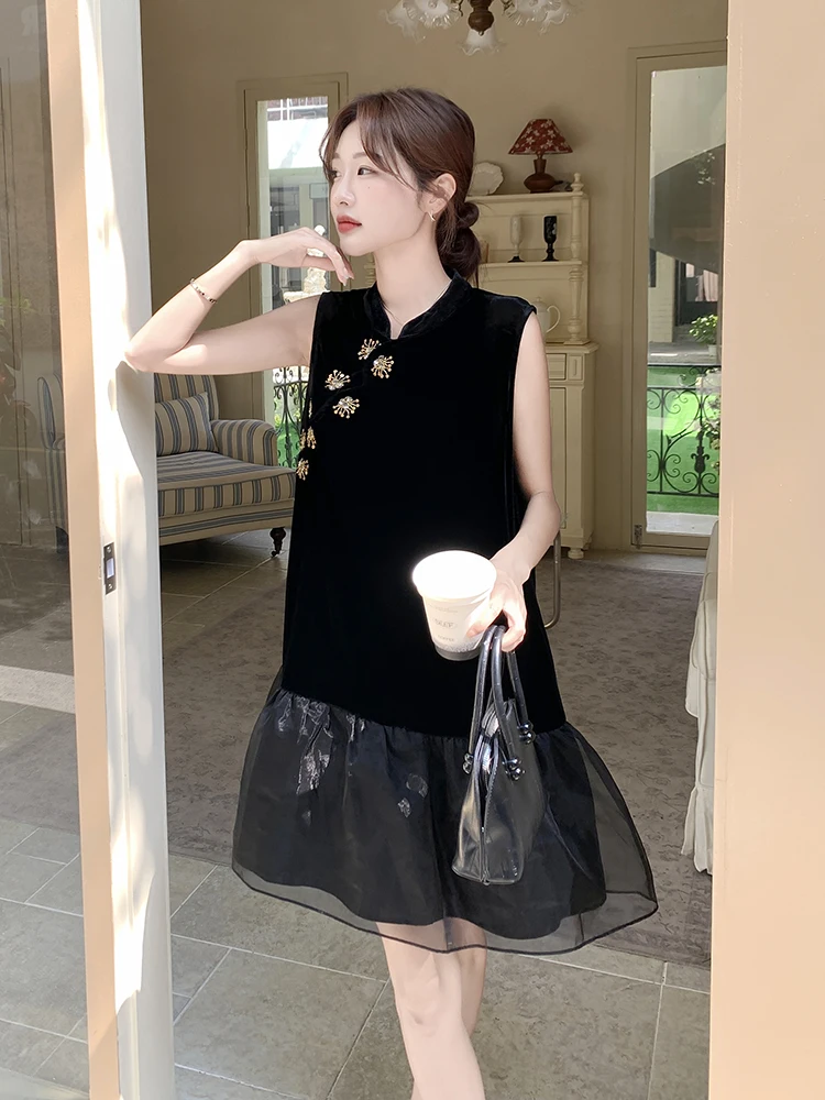 黒ノースリーブワンピース 羽織 夏：魚尾デザインの通勤向けA型ドレスの実用性とサイズガイド