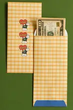 封筒 5枚セット かわいい イラスト インスタ映え 韓流 ギフトカード 紙袋 ポチ袋 プレゼント「Dailylike」