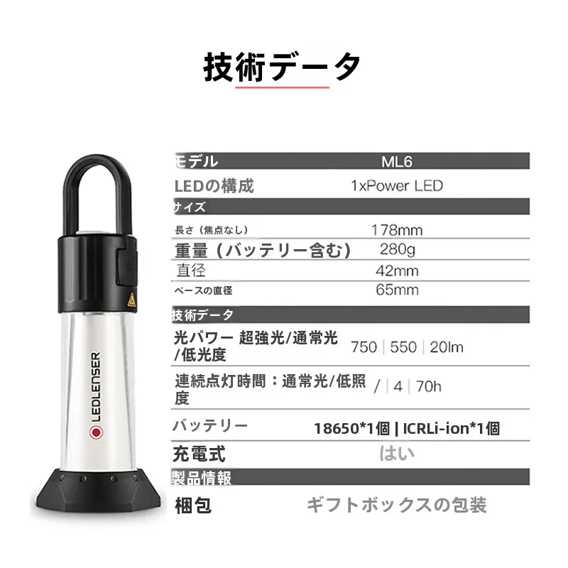 防水充電式アウトドアランプ ML6：高輝度・キャンプ用・吊り下げタイプの実用性と性能解析