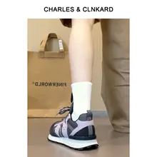 レトロカラーコンビのおしゃれなスニーカー【女性用・カジュアル・秋冬用】