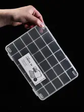 透明プラスチック製デスク収納ボックス【多段仕切り・小物整理・化粧台用】（セットアップ対応）
