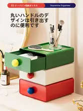 デスクトップ収納ボックス【引き出し式・化粧品・文房具整理・オフィス・収納ラック】