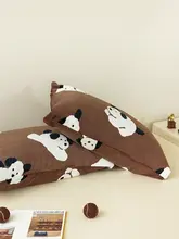 可愛いパハ犬デザインのコーヒーカラー枕カバー【極上の柔らかさ・冬用】