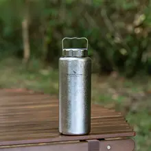 純チタン製アウトドア用水筒【大容量・軽量・携帯便利・登山用】