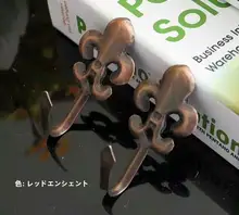 小花デザインのカーテンフック【欧州スタイル・壁掛け用・2個セット】