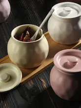 陶器製 塩入れ【ふた付き・キッチン用・調味料入れ】（セットアップ対応）