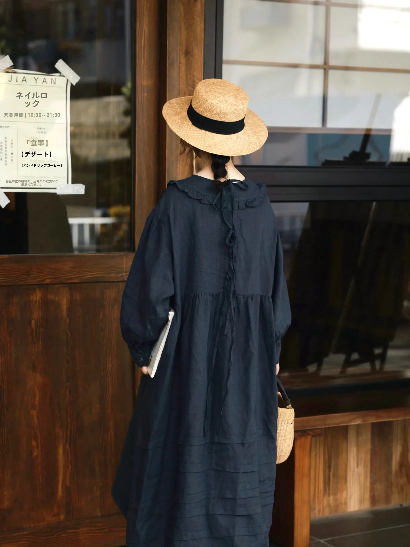 ちびぐるみ服 レトロフォークスタイルリボン連衣裙：高腰亚麻素材の日常着用実態解析