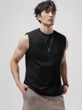快適な涼感！速乾性の男性用ジムベスト【ノースリーブ・夏用】