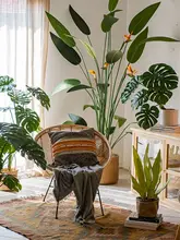 北欧風 大型人工観葉植物 モンステラ・バナナの木【ホテルロビー用・インテリア装飾】
