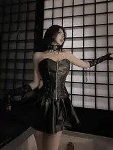 セクシーな制服コスプレ【ハロウィン・漆皮・暗黒系】（セットアップ対応）