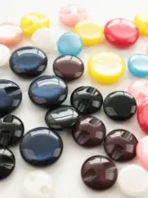 手作り用 カラーパール光沢ボタン【DIY・多サイズ・手縫い用】