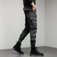 アウトドア用ワイドフィット男性用カーゴパンツ【束脚デザイン・多ポケット・春秋向け】