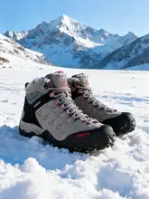 冬季用 高筒 登山用スノーブーツ【防寒・滑り止め・クッション付き・加絨】