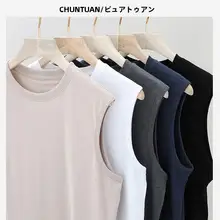 ノースリーブTシャツ 男性 スポーツフィットネス 綿 夏 クルーネック
