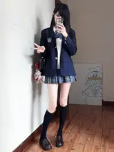 春秋用JK制服のベストとスカートのセット【チェック柄・ニット・ビジネスカジュアル】（セットアップ対応）