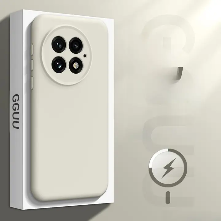 GGUU 磁気吸着充電対応スマホケース【一加13・一加12・ACE5・ACE5pro用・全包タイプ・液体シリコン製・防衝撃】